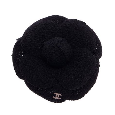 chanel tweed camellia brooch|Chanel pearl brooch price.